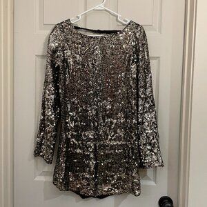 Free People Gold Sequin Dress